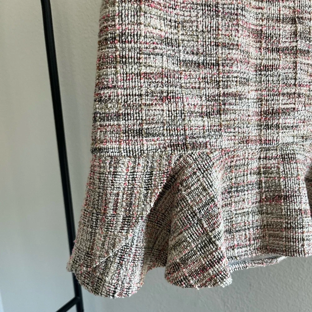 LOVERS + FRIENDS | Classic Old Money Catania Ruffle Tweed Mini Skirt | Size XS - Picture 6 of 9